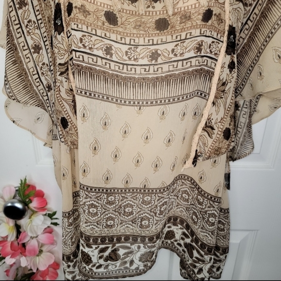 Lane Bryant bohemian floral lace tassle top w/tassels & Lace 22/24 - Picture 3 of 6